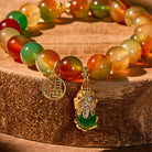 FuAttract Radiant Harmony - Peacock Agate Pixiu Bracelet - image 4