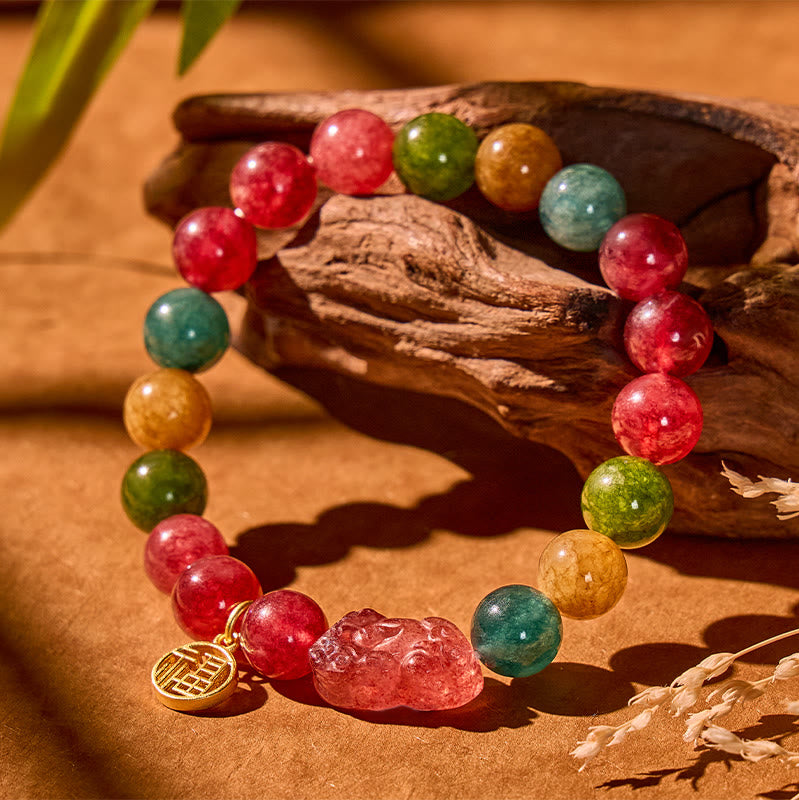 FuAttract Prosperity Flow – Pixiu Charm Tourmaline Protection Bracelet - image 2