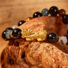 FuAttract Earth Guardian - Obsidian Tiger's Eye Moss Agate Pixiu Energy Bracelet - image 5