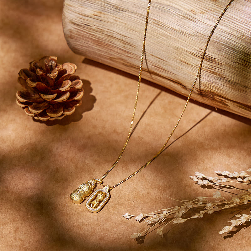 FuAttract Pixiu Power - 925 Sterling Silver & Vajra Protection Necklace for Wealth & Safety - image 2