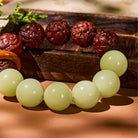 FuAttract Grounded Glow – 20mm Pixiu Carved Lightning-Struck Jujube Wood Luminous Bracelet - image 4