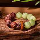 FuAttract Grounded Glow – 20mm Pixiu Carved Lightning-Struck Jujube Wood Luminous Bracelet - image 2