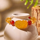 FuAttract God of Wealth Feng Shui Citrine Bracelet with Pixiu & Agate - image 2
