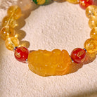 FuAttract God of Wealth Feng Shui Citrine Bracelet with Pixiu & Agate - image 5