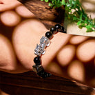 FuAttract Wealth & Prosperity Feng Shui Bracelet Pure Silver Pixiu with Golden Obsidian - image 5
