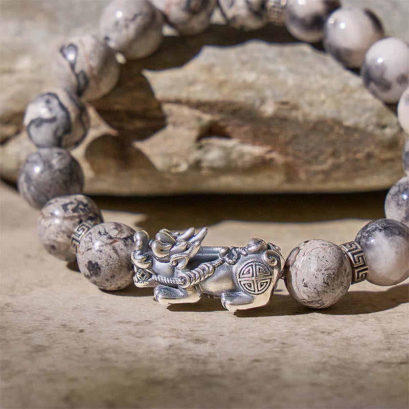 FuAttract Protective Prosperity Current– Picture Jasper Pixiu Bracele - image 3