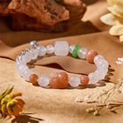FuAttract Radiant Intuition and Courage – Moonstone Sunstone Pixiu Bracelet - Moonstone+Sunstone - image 0