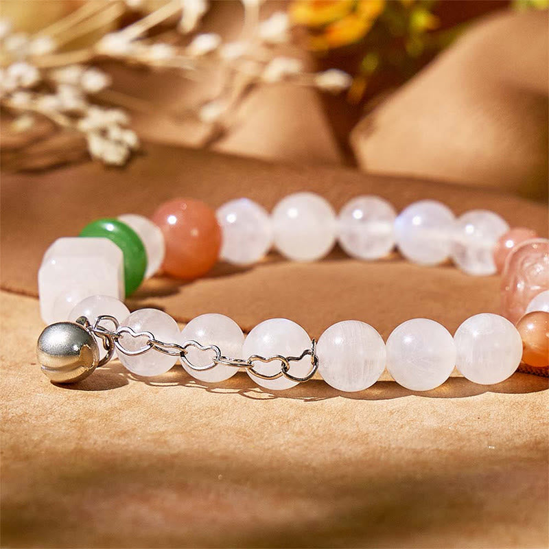 FuAttract Radiant Intuition and Courage – Moonstone Sunstone Pixiu Bracelet - image 4