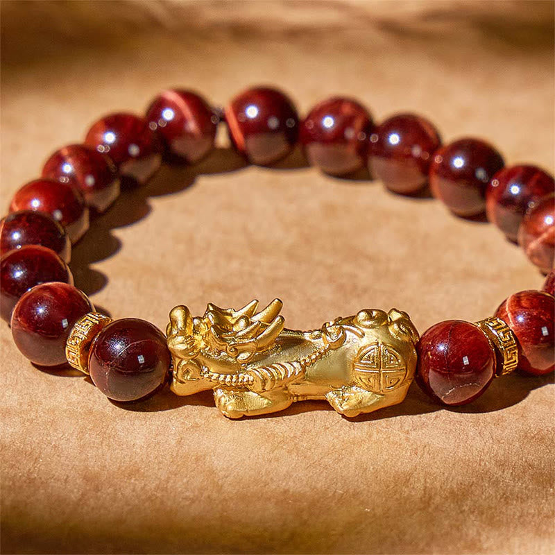FuAttract Focused Power Protection – Red Tiger's Eye Pixiu Bracelet - image 3
