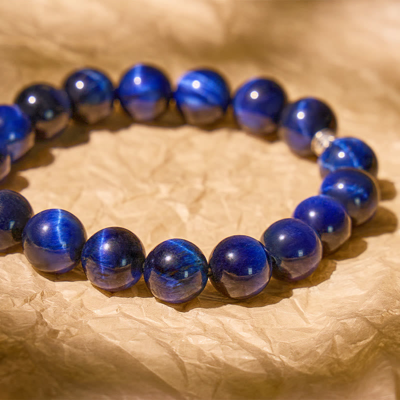 FuAttract Clarity & Confidence – Blue Tiger's Eye & Silver Pixiu Bracelet - image 4
