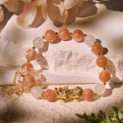 FuAttract Joy Prosperity – Sunstone & Clear Quartz Bracelet with Pixiu & Citrine Pyramid Accents - 10mm - image 0