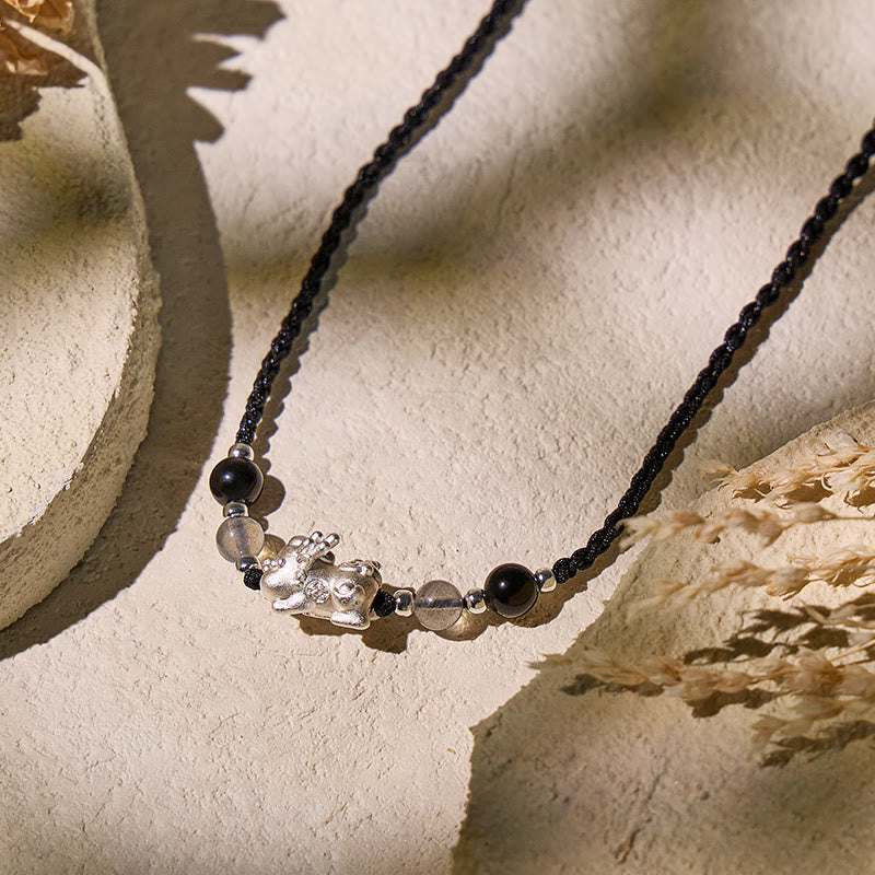 FuAttract Strength & Fortune – S999 Silver Pixiu Pendant Necklace - image 2