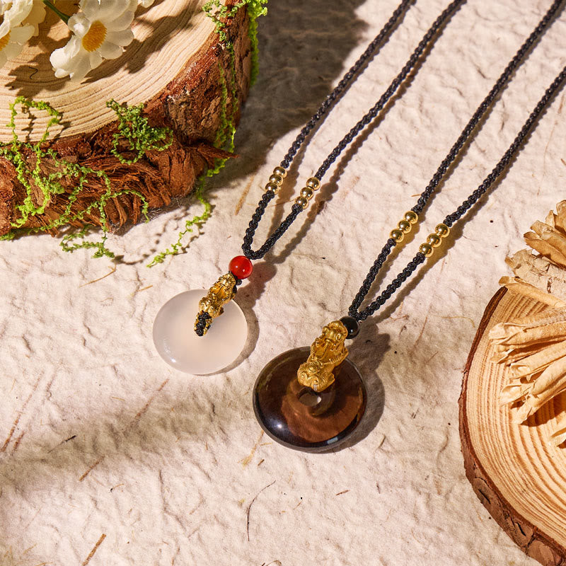 FuAttract Balanced Harmony – Ping An Buckle Necklace with S999 Pixiu Pendant - image 5