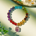 FuAttract Prosperity & Energy Healing Bracelet – Pixiu with Amethyst & 7 Chakra Stones - image 2