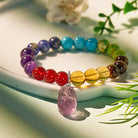 FuAttract Prosperity & Energy Healing Bracelet – Pixiu with Amethyst & 7 Chakra Stones - 8mm - image 0