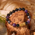FuAttract Spiritual Strength Bracelet | 999 Sterling Silver Pixiu with Amethyst, Black Onyx & Pietersite - image 1