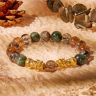 FuAttract Manifestation & Fortune Bracelet – Pixiu + Seraphinite, Phantom Quartz, Super Seven & Herkimer Diamond - 10mm - image 0