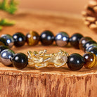 FuAttract Triple Guardian Bracelet – Pixiu + Tiger Eye, Terahertz & Black Obsidian - image 4