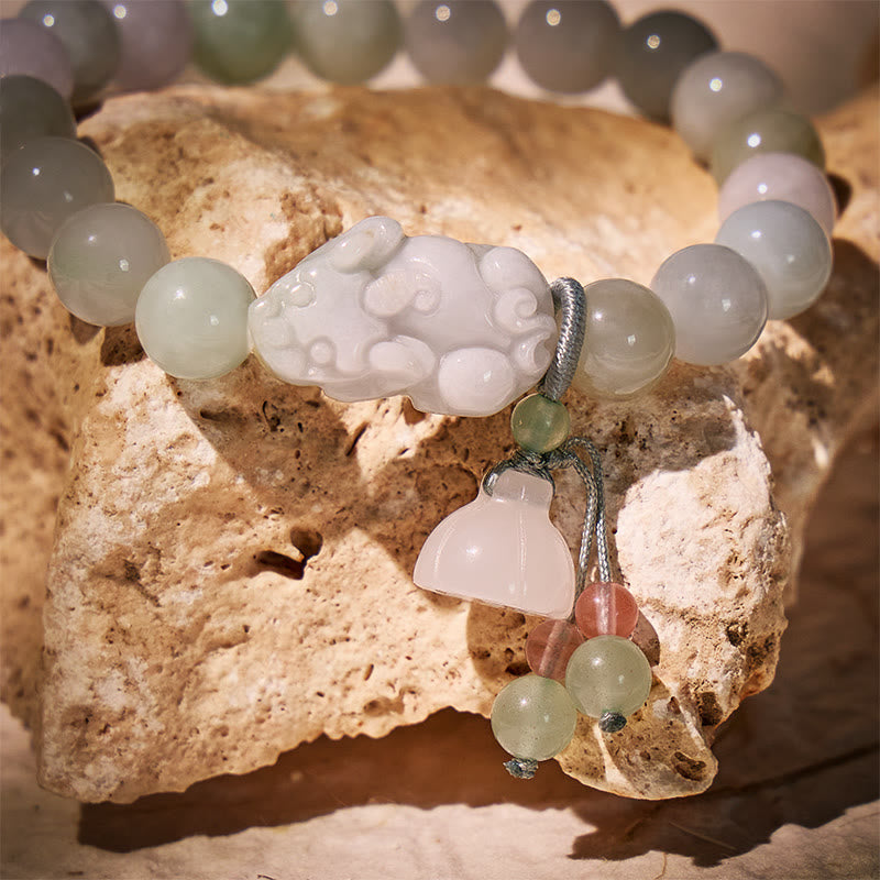 FuAttract Protection & Luck Pixiu Bracelet – Jade Lotus Seed Beads - image 5