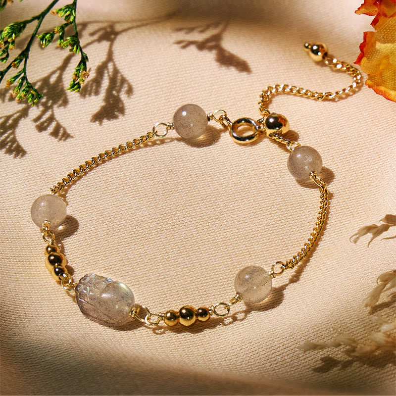 FuAttract Labradorite Bracelet with Pixiu for Intuition, Healing & Abundance - image 2