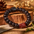 FuAttract Grounding & Luck – Lightning-Struck Jujube Wood Pixiu & Six-Word Mantra Bracelet - 13mm - image 0