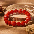 FuAttract Wealth & Protection – South Red Agate Pixiu Bracelet - 12mm - image 0