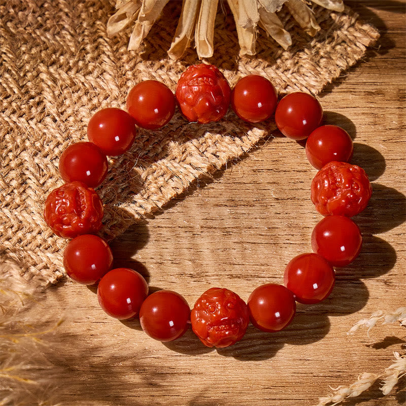 FuAttract Wealth & Protection – South Red Agate Pixiu Bracelet - image 1
