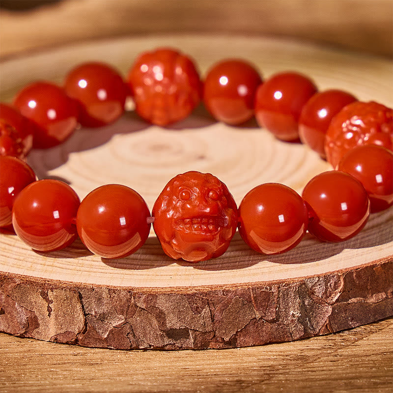FuAttract Wealth & Protection – South Red Agate Pixiu Bracelet - image 3
