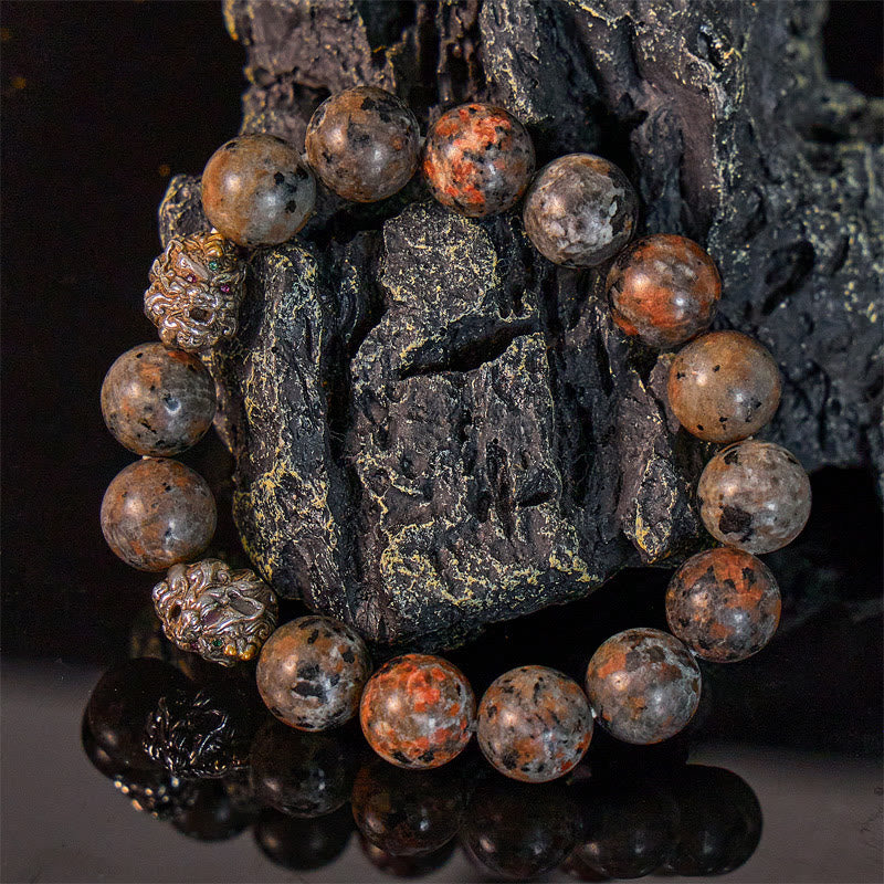 FuAttract Glowing Yooperlite Bracelet with Pixiu for Wealth, Protection, and Positive Energy - image 1