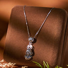 FuAttract Luck Flow Harmony — Sterling Silver Pixiu with Wealth Coin Necklace - Large Pixiu - image 8