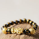 FuAttract Abundance & Protection – Black Onyx Om Mani Padme Hum Beads Pixiu Bracelet - image 2