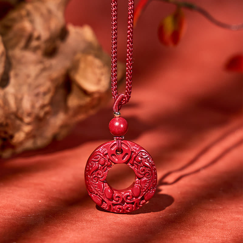 FuAttract Scarlet Talisman - Purple Gold Sand Double Pixiu Pendant Necklace - Small - image 0