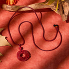 FuAttract Scarlet Talisman - Purple Gold Sand Double Pixiu Pendant Necklace - image 3