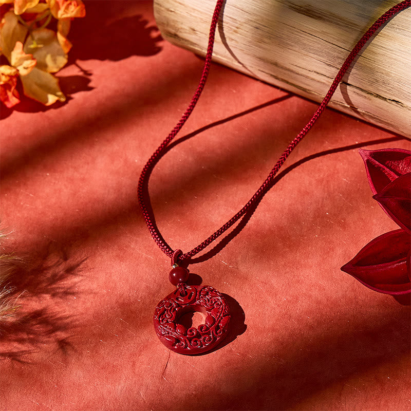 FuAttract Scarlet Talisman - Purple Gold Sand Double Pixiu Pendant Necklace - image 2