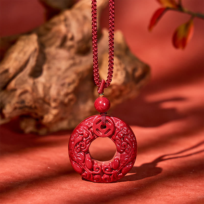 FuAttract Scarlet Talisman - Purple Gold Sand Double Pixiu Pendant Necklace - Large - image 10