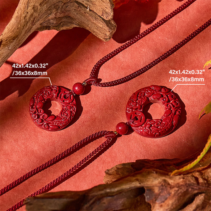 FuAttract Scarlet Talisman - Purple Gold Sand Double Pixiu Pendant Necklace - image 4