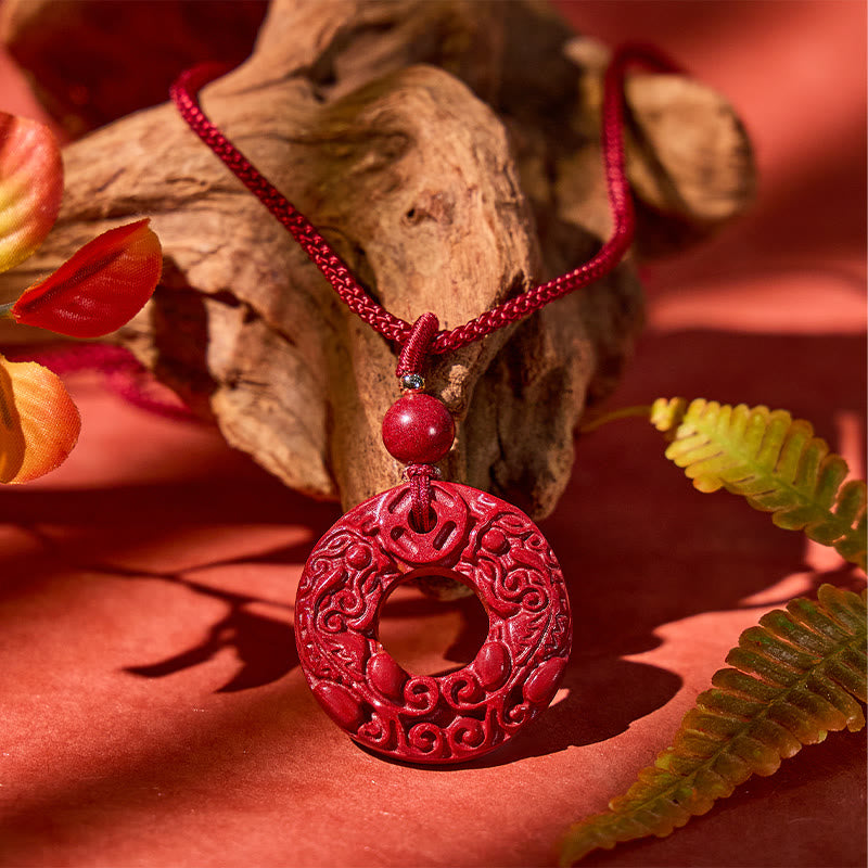 FuAttract Scarlet Talisman - Purple Gold Sand Double Pixiu Pendant Necklace - image 11