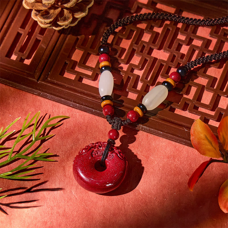 FuAttract Celestial Harmony – Purple Gold Sand Pixiu Necklace with Hetian Jade Accents - image 2
