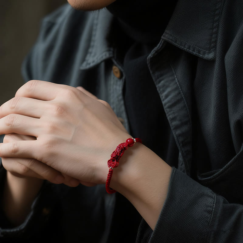 Fuattract Protective Power – Handcrafted Cinnabar Pixiu Braided Bracelet - image 5