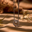 FuAttract Dual Halo – Sterling Silver Double-Ring Pixiu Necklace - image 1