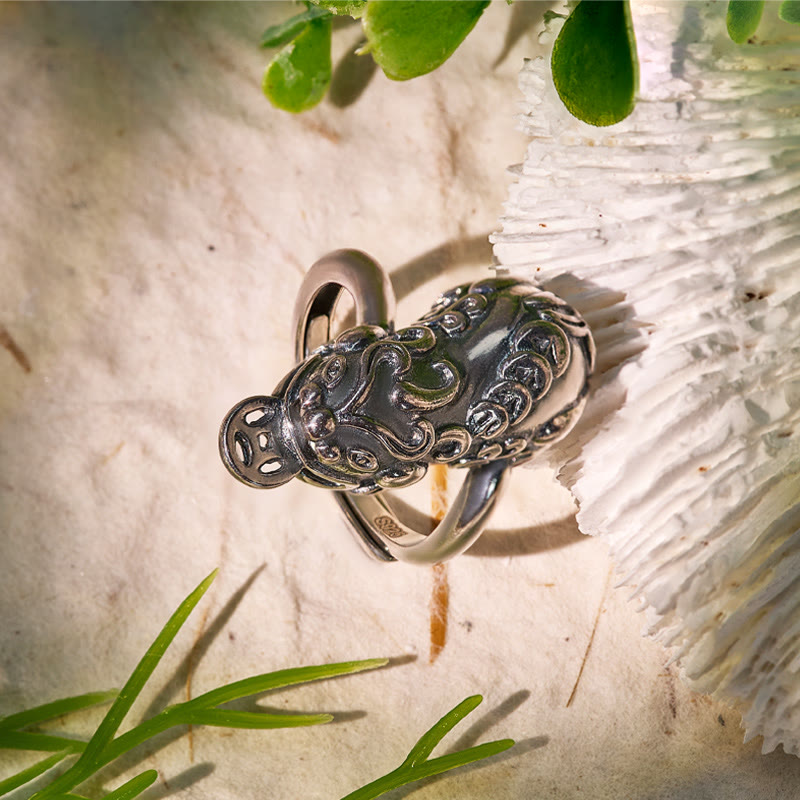 FuAttract Guardian Loop – Adjustable Sterling Silver Pixiu Ring - image 9