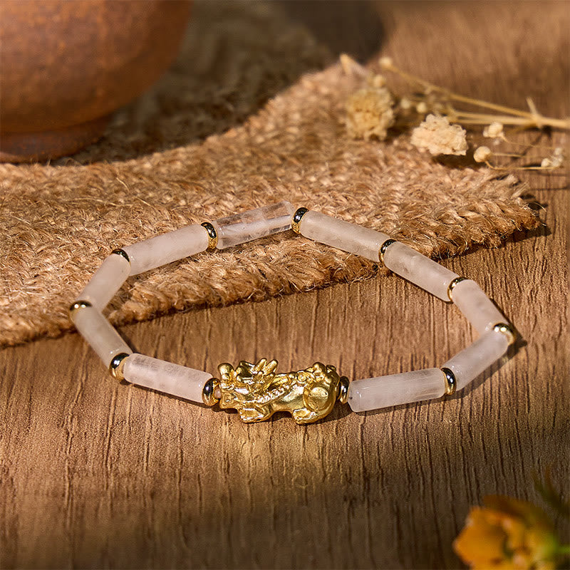 FuAttract Prosperity Flow Charm - Pixiu Bracelet with Hetian White Jade or Lapis Lazuli - Hetian Jade - image 7