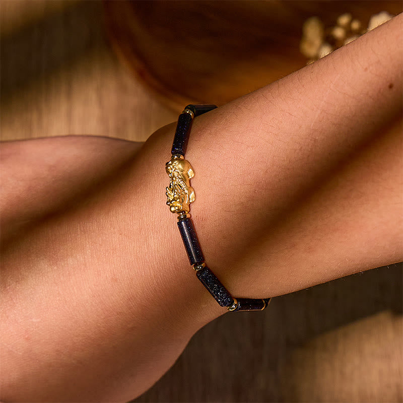 FuAttract Prosperity Flow Charm - Pixiu Bracelet with Hetian White Jade or Lapis Lazuli - image 4