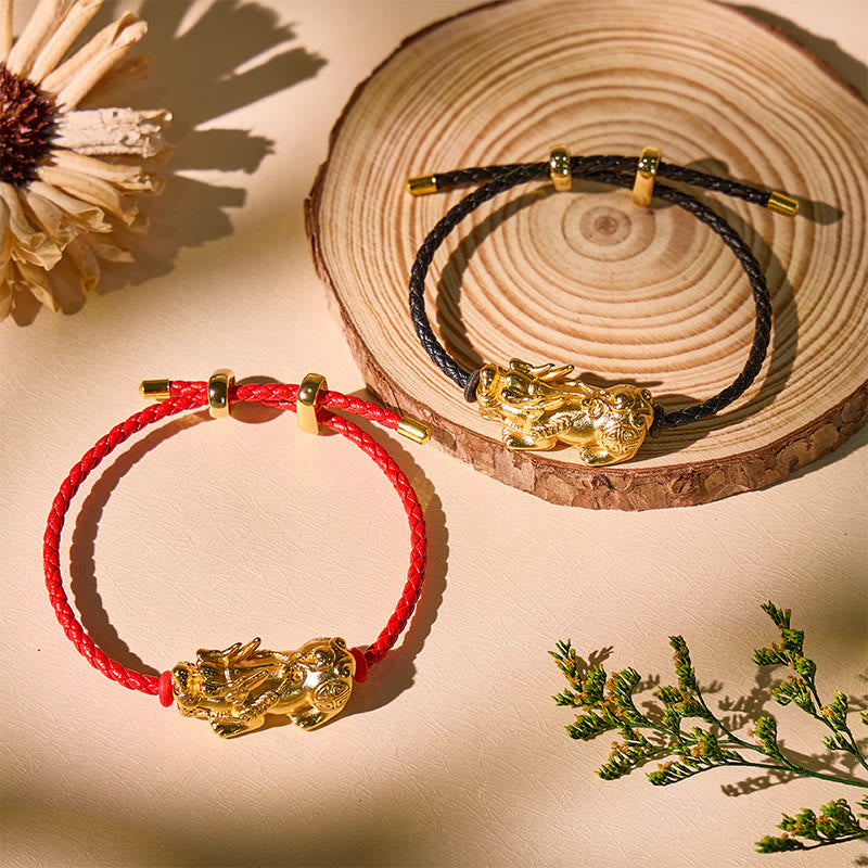 Fuattract Bound by Fortune - Pixiu Leather Cord in Red or Black - image 1