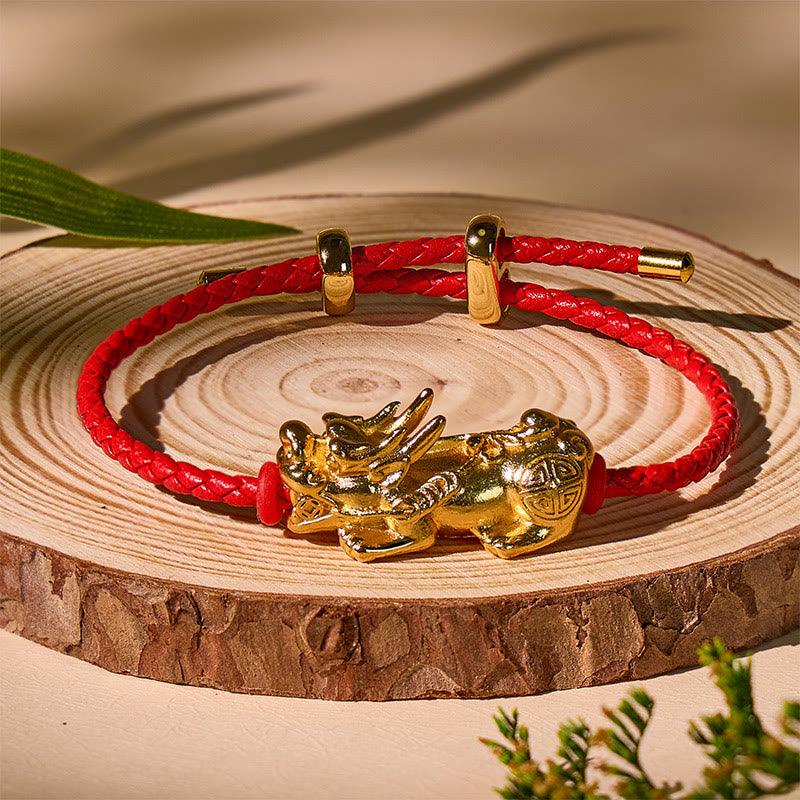 Fuattract Bound by Fortune - Pixiu Leather Cord in Red or Black - image 2