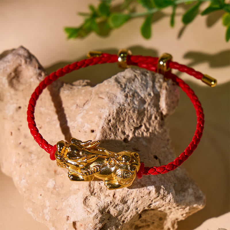 Fuattract Bound by Fortune - Pixiu Leather Cord in Red or Black - image 3