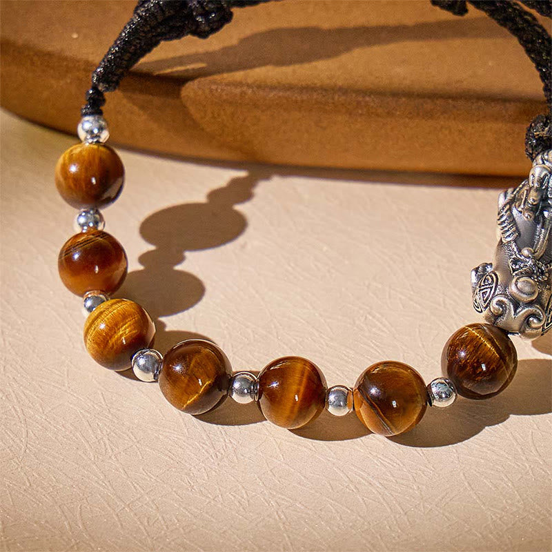 Fuattract Path of Fortune - 999 Silver Pixiu Tiger String Bracelet - image 4