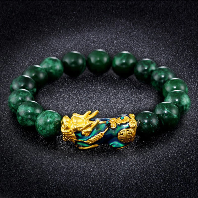 FuAttract Harmony of Fortune Bracelet – Cyan Jade With FengShui Pixiu - image 1