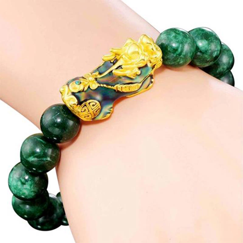FuAttract Harmony of Fortune Bracelet – Cyan Jade With FengShui Pixiu - image 5