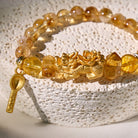FuAttract Golden Prosperity – Golden Tower Quartz Lotus Pixiu Bracelet - image 5